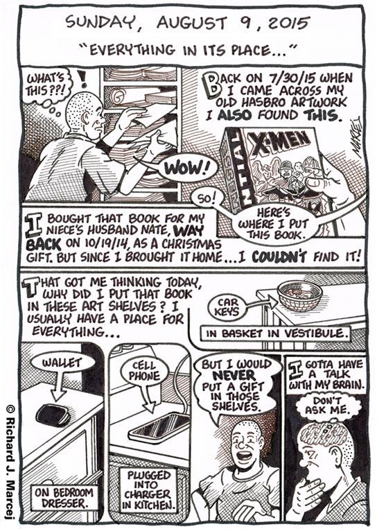 Daily Comic Journal: August 9, 2015: “Everything In Its Place …”