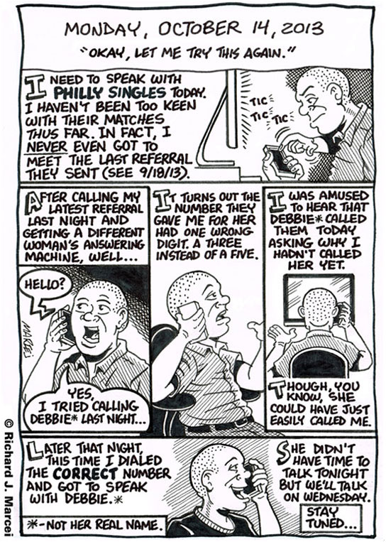 Daily Comic Journal: October 14, 2013: “Okay, Let Me Try This Again.”