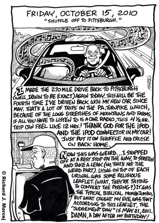 Daily Comic Journal: October, 15, 2010: “Shuffle Off To Pittsburgh.”