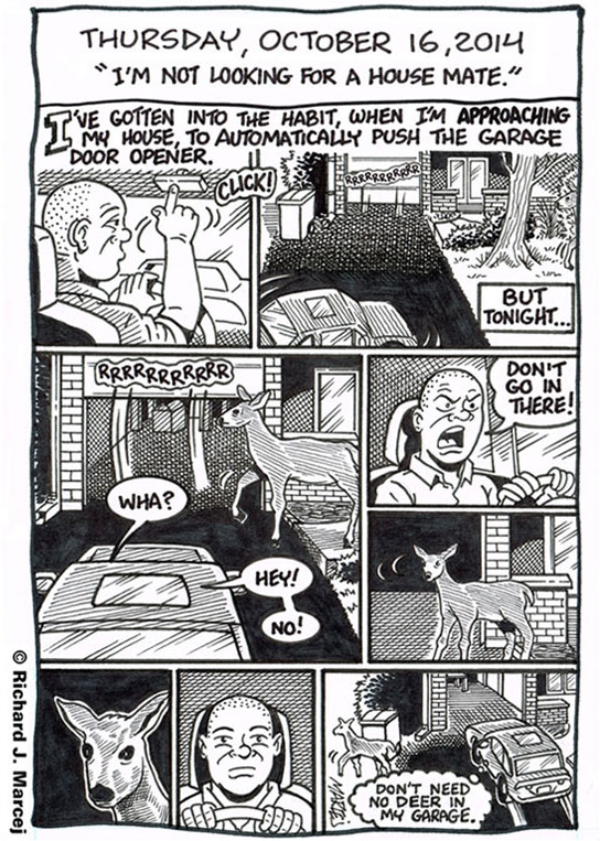 Daily Comic Journal: October 16, 2014: “I’m Not Looking For A House Mate.”