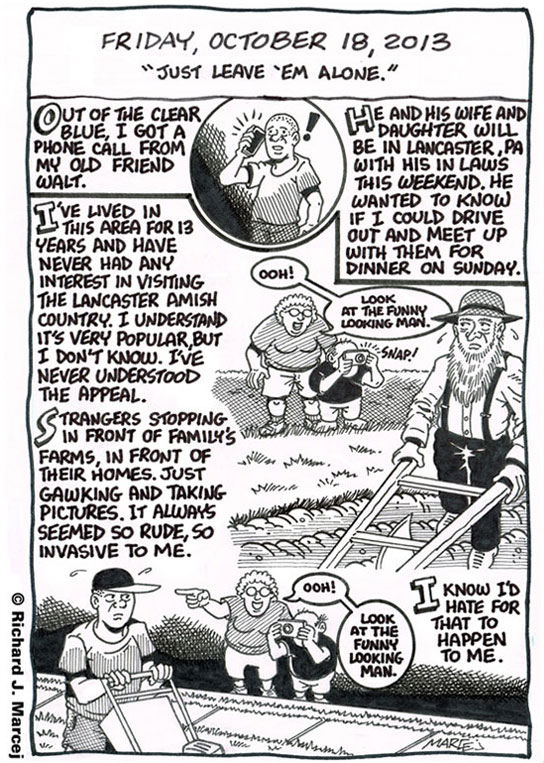 Daily Comic Journal: October 18, 2013: “Just Leave ’em Alone.”
