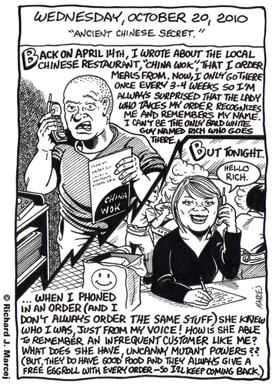 Daily Comic Journal: October, 20, 2010: “Ancient Chinese Secret.”