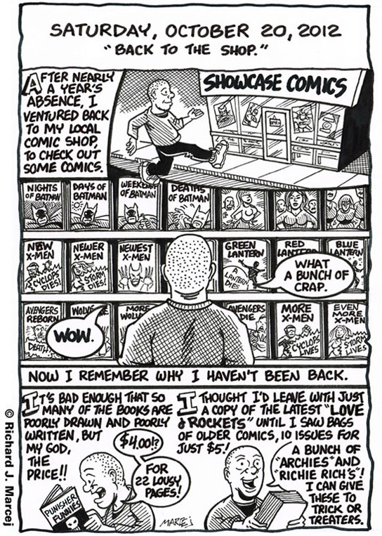 Daily Comic Journal: October 20, 2012: “Back To The Shop.”