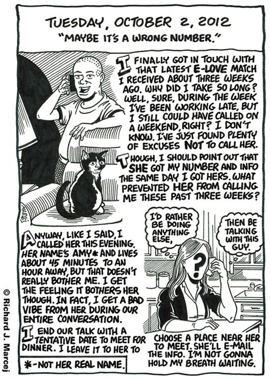 Daily Comic Journal: October 2, 2012: “Maybe It’s A Wrong Number.”