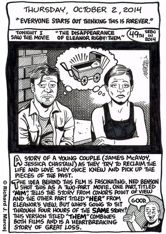 Daily Comic Journal: October 2, 2014: “Everyone Starts Out Thinking This Is Forever.”