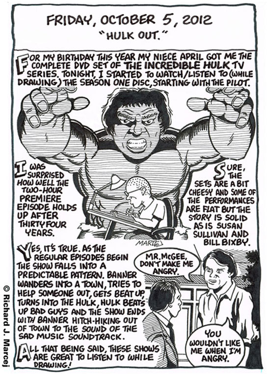 Daily Comic Journal: October 5, 2012: “Hulk Out.”