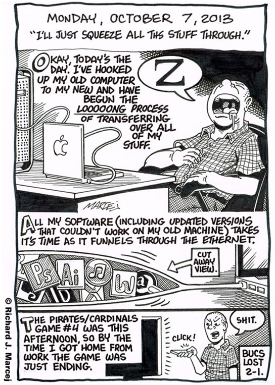 Daily Comic Journal: October 7, 2013: “I’ll Just Squeeze All This Stuff Through.”
