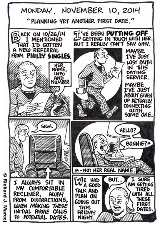 Daily Comic Journal: November 10, 2014: “Planning Yet Another First Date”