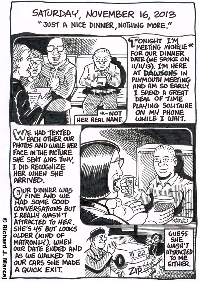 Daily Comic Journal: November 16, 2013: “Just A Nice Dinner, Nothing More.”