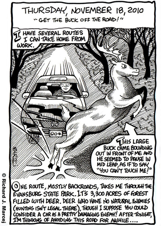 Daily Comic Journal: November, 18, 2010: “Get The Buck Of The Road.”