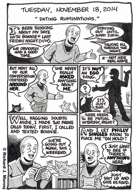 Daily Comic Journal: November 18, 2014: “Dating Ruminations.”