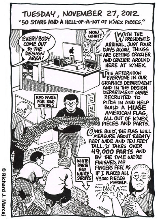 Daily Comic Journal: November 27, 2012: “50 Stars And A Hell-Of-A-Lot Of K’NEX Pieces.”
