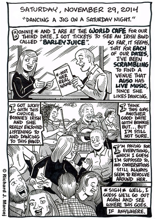 Daily Comic Journal: November 29, 2014: “Dancing A Jig On A Saturday Night.”