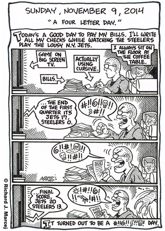 Daily Comic Journal: November 9, 2014: “A Four Letter Day”