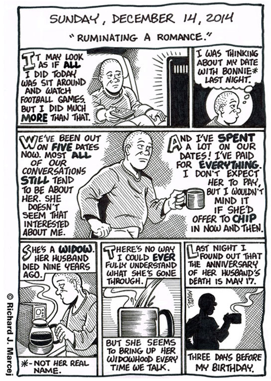 Daily Comic Journal: December 14, 2014: “Ruminating A Romance.”