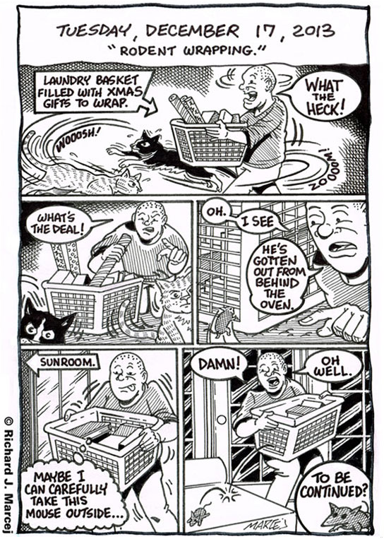 Daily Comic Journal: December 17, 2013: “Rodent Wrapping.”