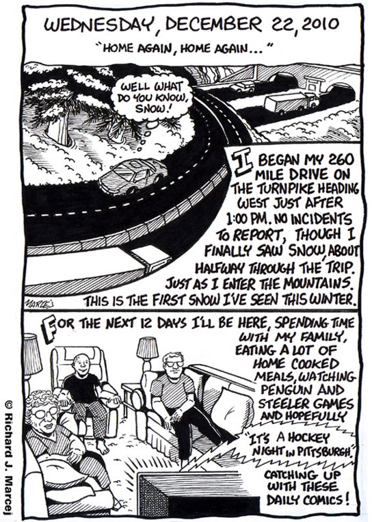 Daily Comic Journal: December, 22, 2010: “Home Again, Home Again…”