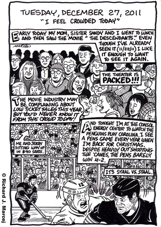 Daily Comic Journal: December 27, 2011: “I Feel Crowded Today.”