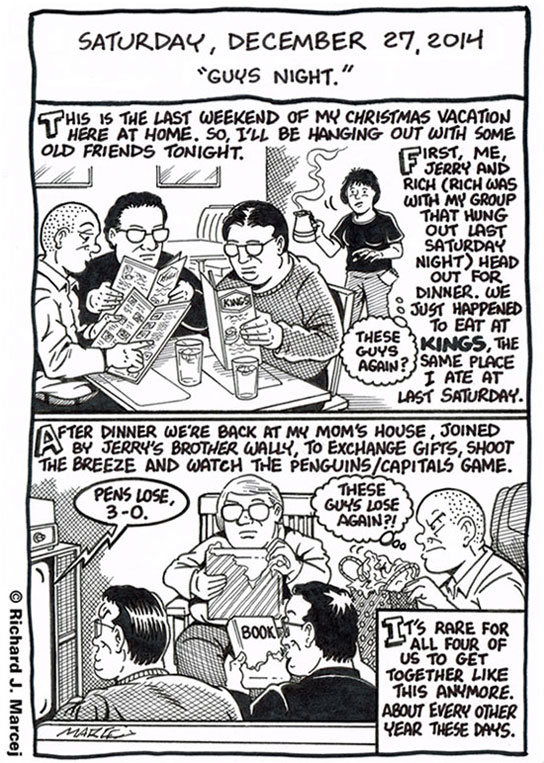 Daily Comic Journal: December 27, 2014: “Guys Night.”