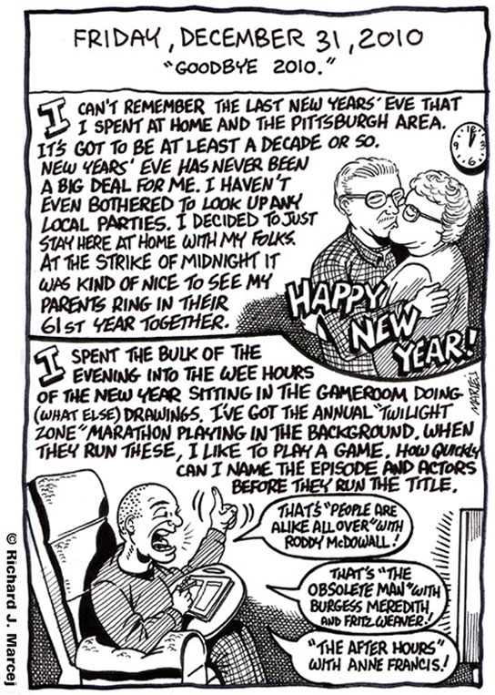 Daily Comic Journal: December, 31, 2010: “Goodbye 2010.”