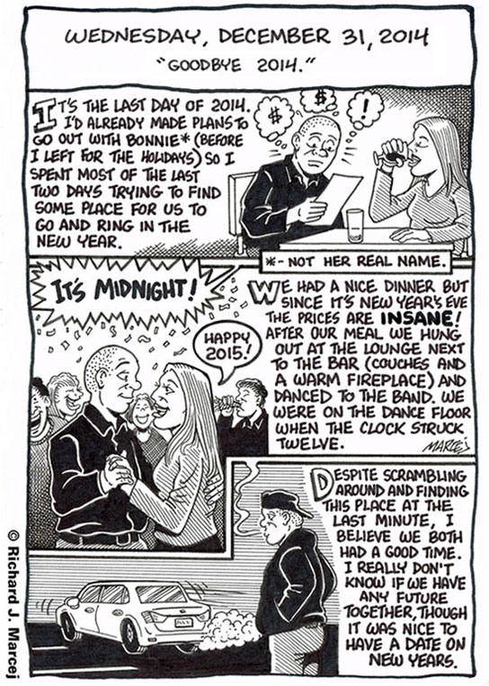 Daily Comic Journal: December 31, 2014: “Goodbye 2014.”