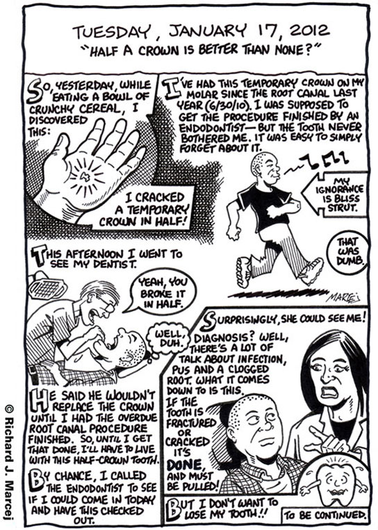 Daily Comic Journal: January 17, 2012: “Half A Crown Is Better Than None?”