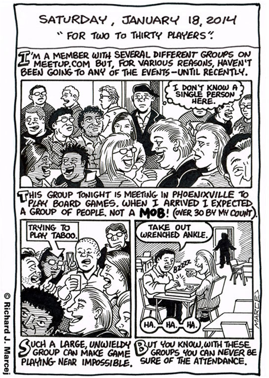 Daily Comic Journal: January 18, 2014: “For Two To Thirty Players.”