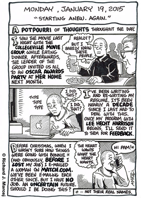 Daily Comic Journal: January 19, 2015: “Starting Anew. Again.”