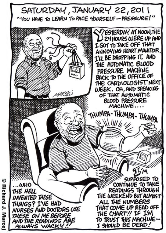 Daily Comic Journal: January 22, 2011: “You Have To Learn To Pace Yourself – Pressure!”