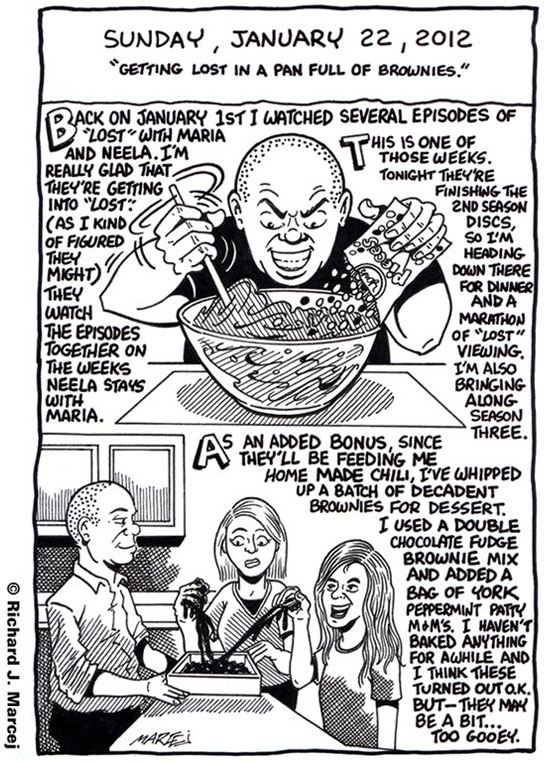 Daily Comic Journal: January 22, 2012: “Getting Lost In A Pan Full Of Brownies.”