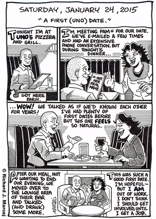 Daily Comic Journal: January 24, 2015: “A First (Uno) Date.”
