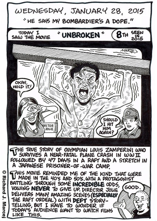 Daily Comic Journal: January 28, 2015: “He Says My Bombardier’s A Dope.”