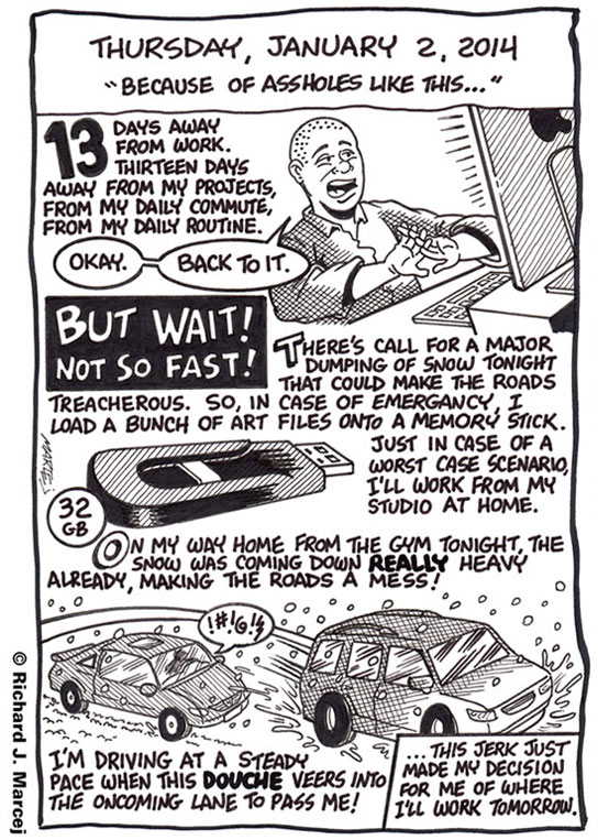 Daily Comic Journal: January 2, 2014: “Because Of Assholes Like This…”