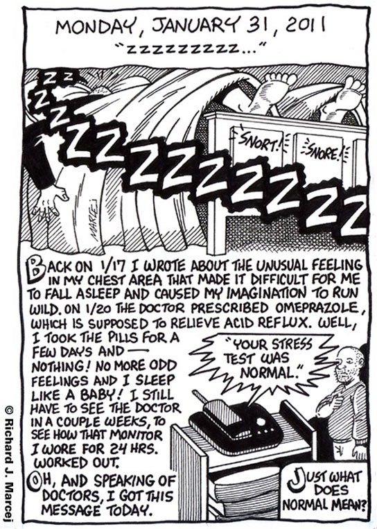 Daily Comic Journal: January 31, 2011: “ZZZZZZZZZ…”