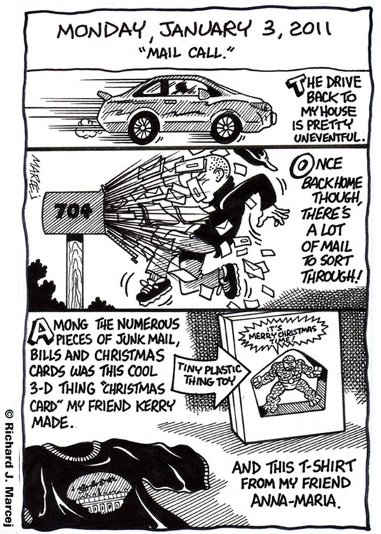 Daily Comic Journal: January, 3, 2011: “Mail Call.”
