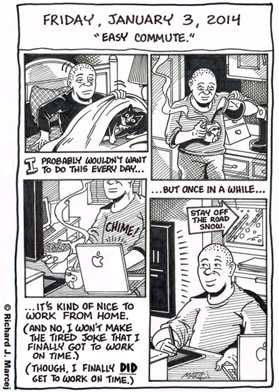 Daily Comic Journal: January 3, 2014: “Easy Commute.”