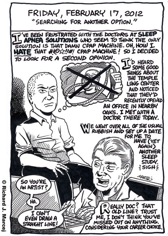 Daily Comic Journal: February 17, 2012: “Searching For Another Option.”