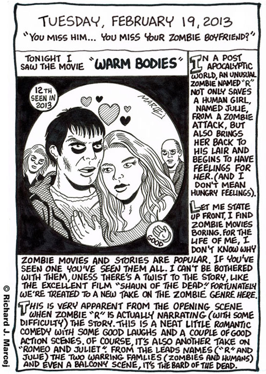 Daily Comic Journal: February 19, 2013: “You Miss Him… You Miss Your Zombie Boyfriend?”
