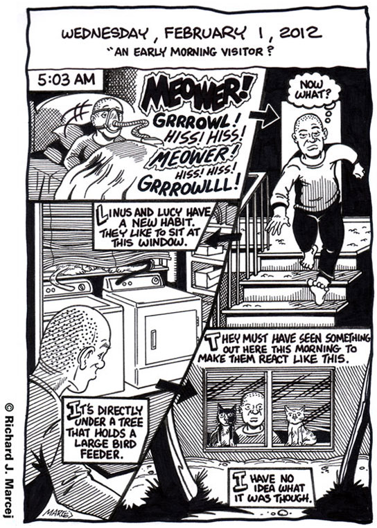 Daily Comic Journal: February 1, 2012: “An Early Morning Visitor?”