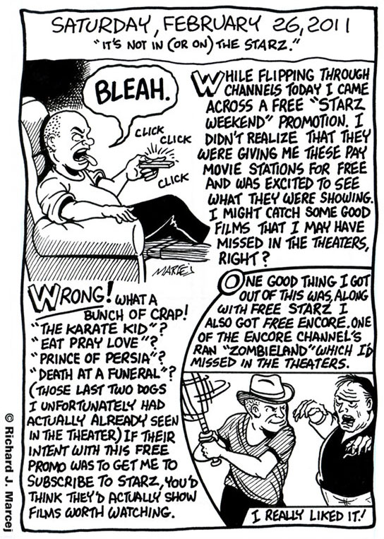 Daily Comic Journal: February 26, 2011: “It’s Not In (Or On) The Starz.”