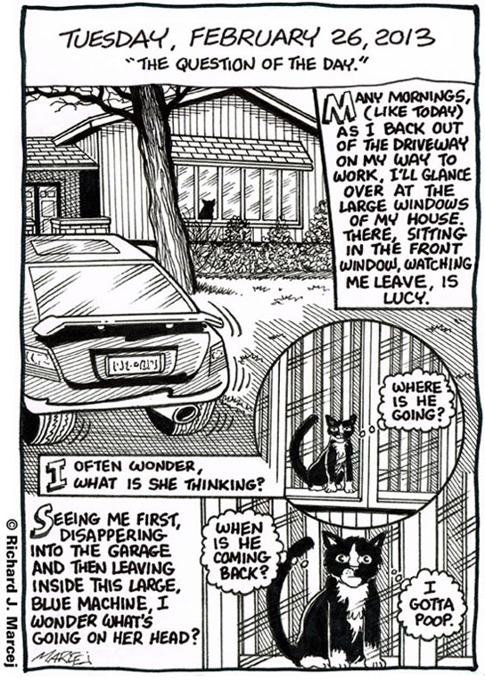Daily Comic Journal: February 26, 2013: “The Question Of The Day.”