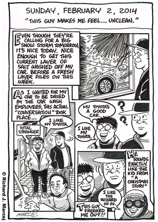 Daily Comic Journal: February 2, 2014: “This Guy Makes Me Feel…Unclean.”