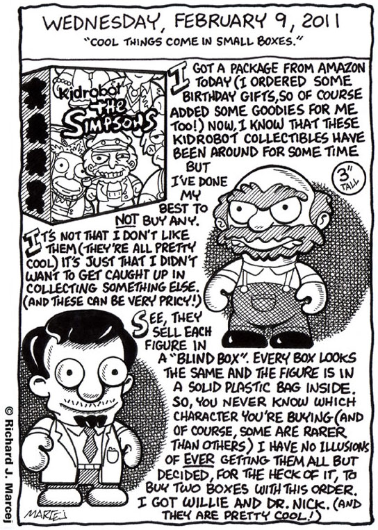 Daily Comic Journal: February 9, 2011: “Cool Things Come In Small Boxes.”