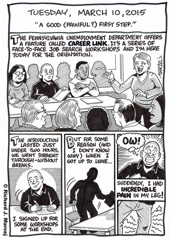 Daily Comic Journal: March 10, 2015: “A Good (Painful?) First Step.”