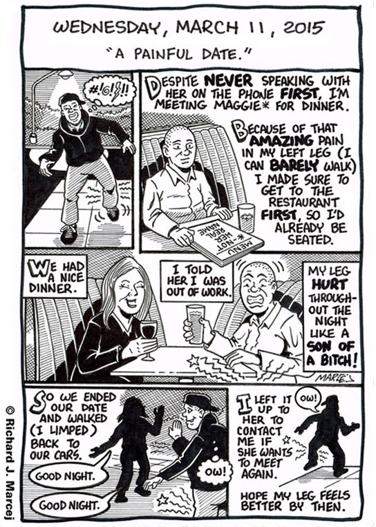 Daily Comic Journal: March 11, 2015: “A Painful Date.”