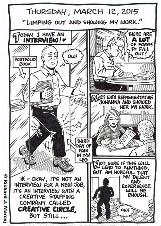 Daily Comic Journal: March 12, 2015: “Limping Out And Showing My Work.”