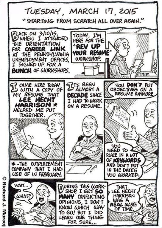 Daily Comic Journal: March 17, 2015: “Starting From Scratch All Over Again.”