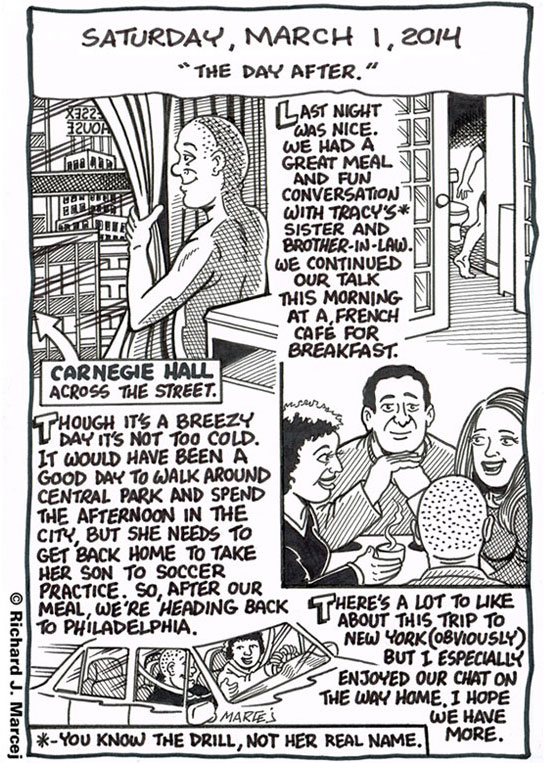 Daily Comic Journal: March 1, 2014: “The Day After.”