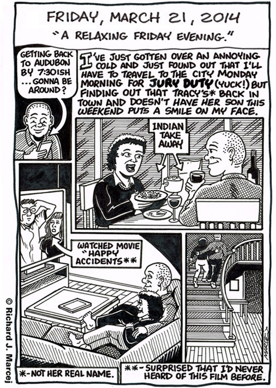 Daily Comic Journal: March 21, 2014: “A Relaxing Friday Evening.”