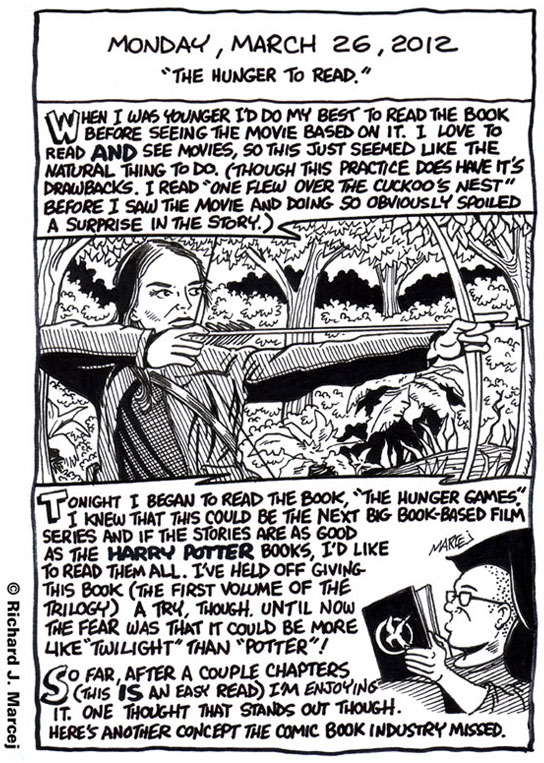 Daily Comic Journal: March 26, 2012: “The Hunger To Read.”